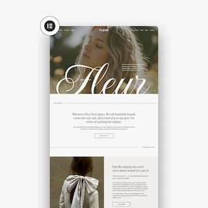 Fleur WordPress Template, Elementor Pro Template, Professional Website Template, Portfolio, Website Template, Business Website