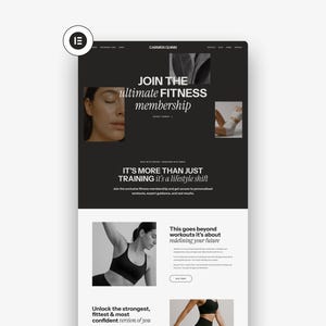 Carmen Quinn WordPress Template, Elementor Pro Template, Fitness Website Template, Personal Fitness Trainer Website, Professional Theme