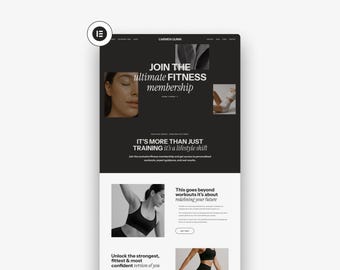 Carmen Quinn WordPressウェブサイトテンプレート：フィットネスビジネステーマ、Elementor Pro