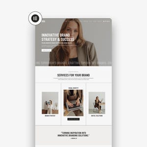 Brianna WordPress Template, Elementor Pro Template, Professional Website Template, Portfolio, Website Template, Business Website