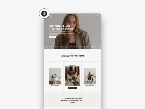 Brianna WordPress Website Template: Marketing Business Theme, Elementor Pro