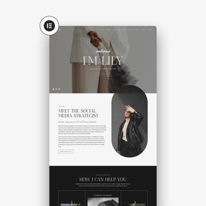 Lily WordPress Template, Elementor Pro Template, Professional Website Template, Portfolio, Website Template, Business Website