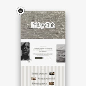 Friday Club WordPress Template, Elementor Pro Template, Professional Website Template, Hotel website, Website Template, Business Website