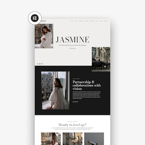 Jasmine WordPress Template, Elementor Pro Template, Professional Website Template, Portfolio, Website Template, Business Website