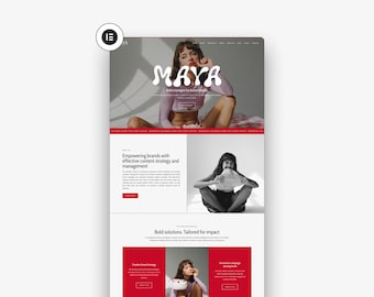 Plantilla de sitio web Maya para WordPress: Tema de marketing empresarial, Elementor Pro