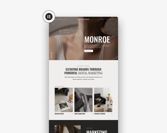 Plantilla de WordPress para sitios web de Kendra Monroe: Tema de marketing empresarial, Elementor Pro