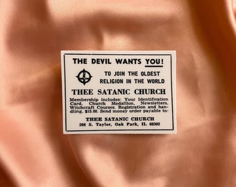 Vintage Occult Satanic sticker