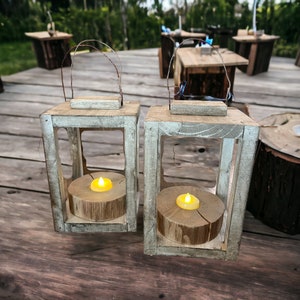 Set of Two Wooden Lanterns image 3