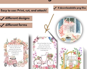JW Printable Gift Tags & Labels | Bible Verse Design | Gift for pioneers, brothers and sisters of the congregation. jw ideas