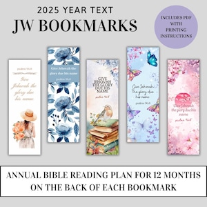 JW Bookmarks 2025 Year Text | JW Gift | Pioneer Gift | Baptism Gift | Digital Download