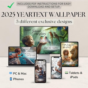 JW Wallpapers | 2025 Text of the Year | &quot;Give Jehovah the Glory Due His Name&quot; - Psalms 96:8 | Digital Download | JW Gifts