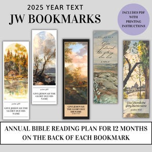JW Bookmarks 2025 Year Text | JW Gift | Pioneer Gift | Baptism Gift | Digital Download