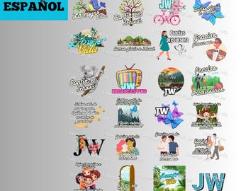 JW Hoja de Stickers für Testigos de Jehová en español | Regalo Digital für Precursores, ancianos und Hermanos der Kongregation. JW Geschenke