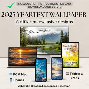 JW Wallpapers | 2025 Text of the Year | &quot;Give Jehovah the Glory Due His Name&quot; - Psalms 96:8 | Digital Download | JW Gifts