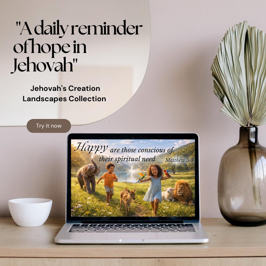 JW 2026 Year Text Wallpapers – Exclusive Designs – Matthew 5:3 Digital ...