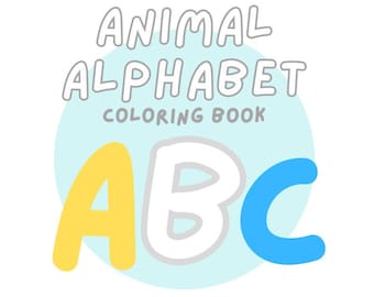 Animal Alphabet Coloring Book for Kids: ABC Learning Activity (Digital Download)