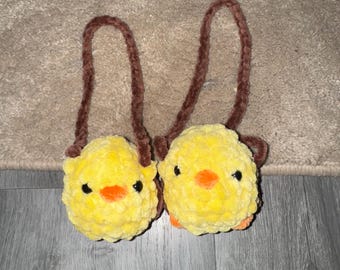 Crocheted Animal Swing Car Charm | Handmade Rearview Mirror Decor