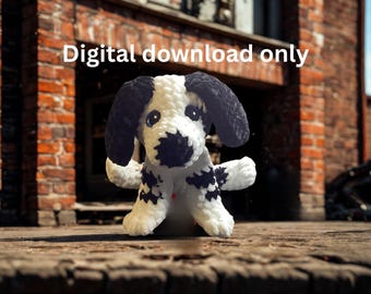 Sitting Dalmatian Crochet Pattern | Dog Amigurumi PDF | Digital Download | Stuffed Animal Pattern