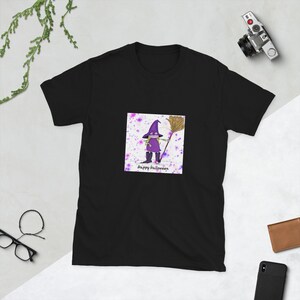 T- shirt Little witch reads happy Halloween T-Shirt