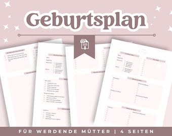 Birth plan template | Clinic & midwife | Planning your birth | Birth wishes | PDF download (German) | Hospital | Clinic | Cesarean section