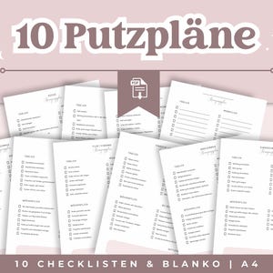 Putzplan Vorlage Checkliste, Haushaltsplaner, Putzplan Haushalt, Putzplan ganze Wohnung, Tagesplaner, To do Liste, Reinigungsplan Wohnung