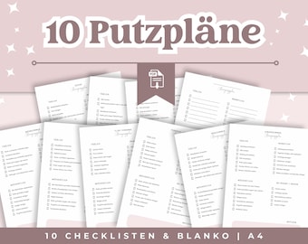 Cleaning schedule template checklist, household planner, household cleaning schedule, entire apartment cleaning schedule, daily planner, to-do list, apartment cleaning plan