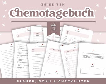 Chemotherapy Planner & Diary | Therapy Documentation | Side Effect Tracker | Cancer Patient Gift Download | Health