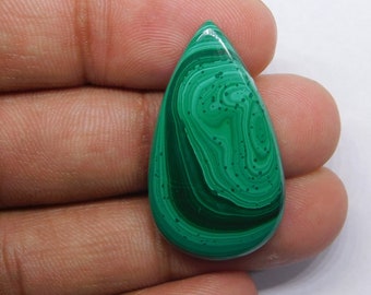 Malachite naturale Cabochon malachite Pietra preziosa Malachite fatta a mano sfusa per la creazione di gioielli Pietra semipreziosa [34 ct 23X18 mm]