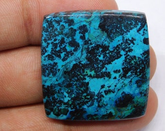 Cabochon di shattuchite di azzurrite naturale Pietra preziosa sciolta di shattuchite di azzurrite di alta qualità Gioielli con pietre preziose di azzurrite semi preziosi [63 ct 32X30 mm]