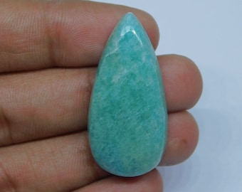 Gorgeous! Amazonite Cabochon, Natural Amazonite Gemstone, Wholesale Amazonite Loose Stone For Jewelry Making (36X17) MM 38 Cts. #2105