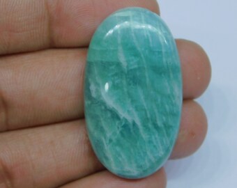 Natural ! Amazonite Cabochon, Natural Amazonite Gemstone, Wholesale Amazonite Loose Stone For Jewelry Making (36X21) MM 38 Cts. #2116