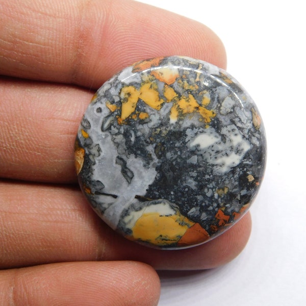 Top Quality Natural Maligano Jasper Gemstone, Maligano Jasper Cabochon, Maligano Loose Stone, Jewelry For Making [61 ct 32X32 mm]