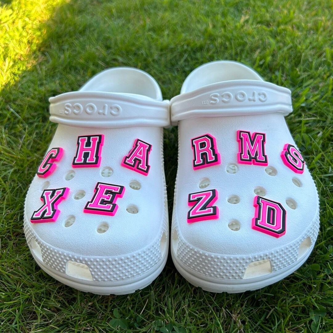 Pink Alphabet Letters Crocs Clog Shoe Clip Jibbitz Charms Etsy
