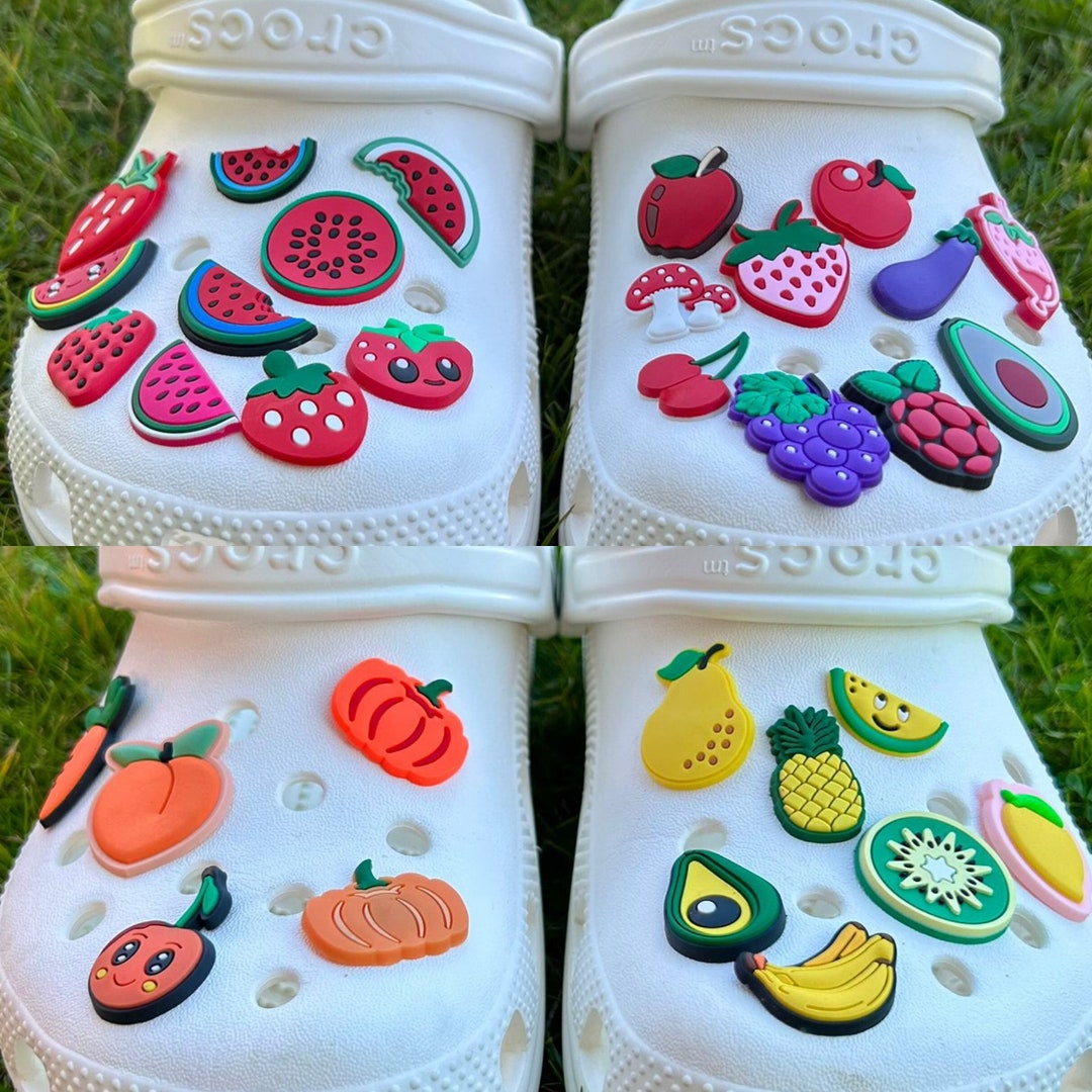 Fruit Croc Charms Shoe Clip Pin Jibbitz Red Yellow Green Strawberry