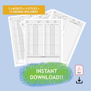 Printable A4 Chess Score Sheet High Resolution PDF. (Instant Download) 