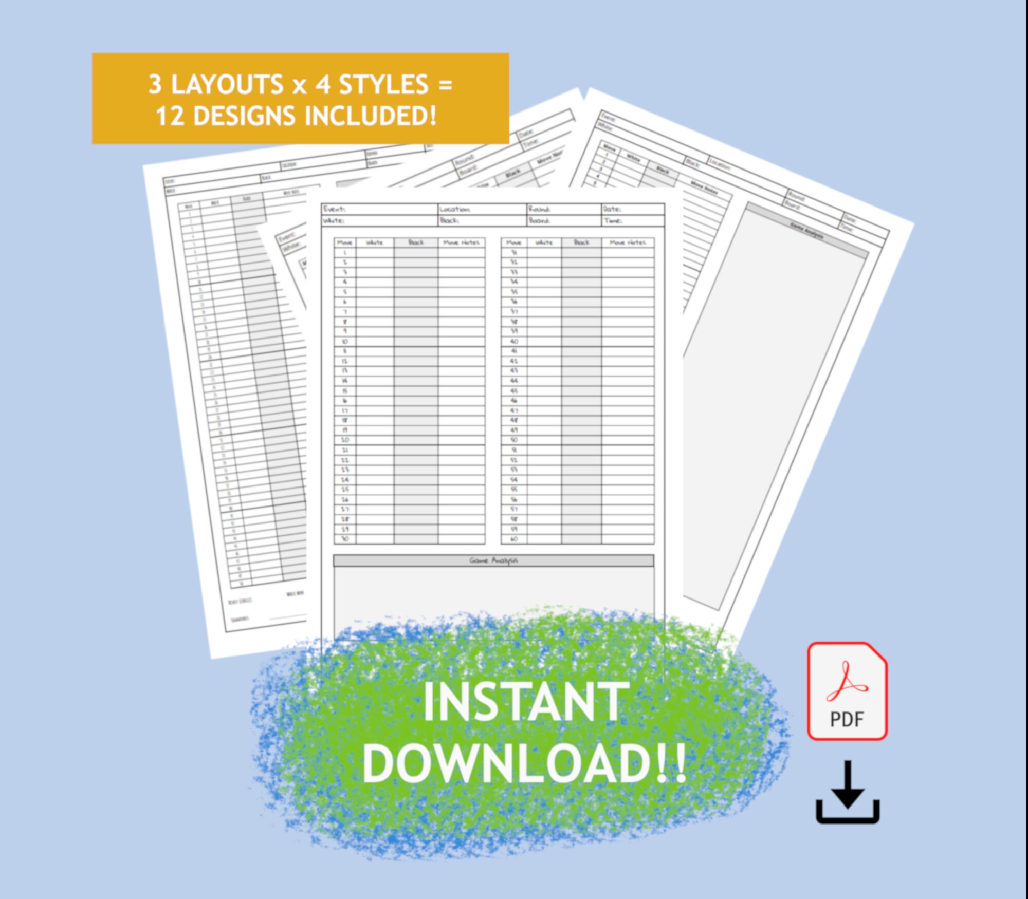 Stream {READ} 📖 Chess Score Sheets Log Book: Chess Notation Sheets  Scorebook for Game Analysis, Tournamen by Noocea