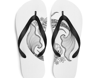 Ciabatte infradito Pisces Zodiac Flip Flops, Astrology Sandals, Pisces Beach Sandals, Zodiac Gift for Her, Horoscope Summer Shoes