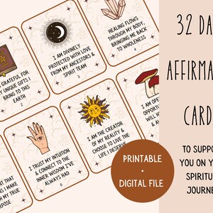 Cartes d'affirmation sorcière, Cartes d'affirmation imprimables, Cartes d'affirmation du jour, Cartes d'affirmation du jour, Voyage spirituel, Prendre soin de soi, Amour de soi