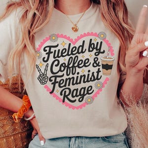 Feminist Rage Coffee, png-ontwerp: retroshirtsublimatie (digitale download)