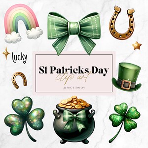 St Patricks Day Clip Art, Klee Clip Art, kommerzielle Nutzung Clip Art, erstellen Sie Ihre eigenen Designs, Sublimation, Kleeblatt Clipart PNG