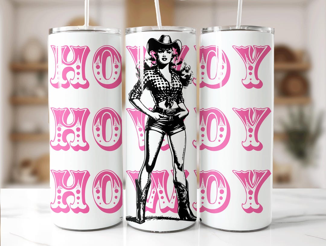 Western Cowgirl Seamless Tumbler Wrap 20 Oz Skinny Tumbler Sublimation ...