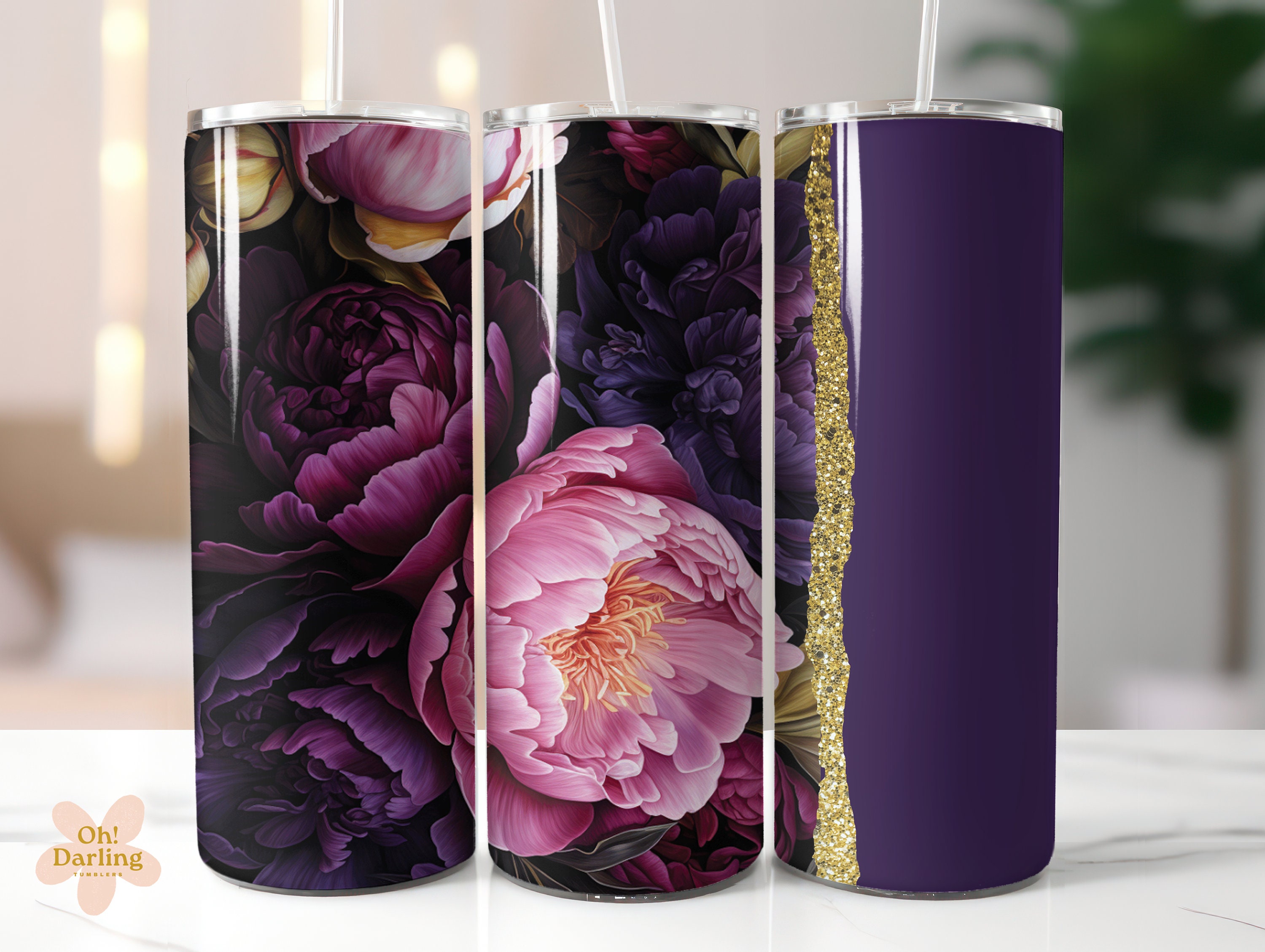 Peony Pattern Wrapping Paper Roll Pink Flower Peony Wedding Flower