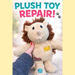 Dog Toy Repair Service | Beloved Plush Toy Restoration, Mail-In Mend - Over 48 Inches