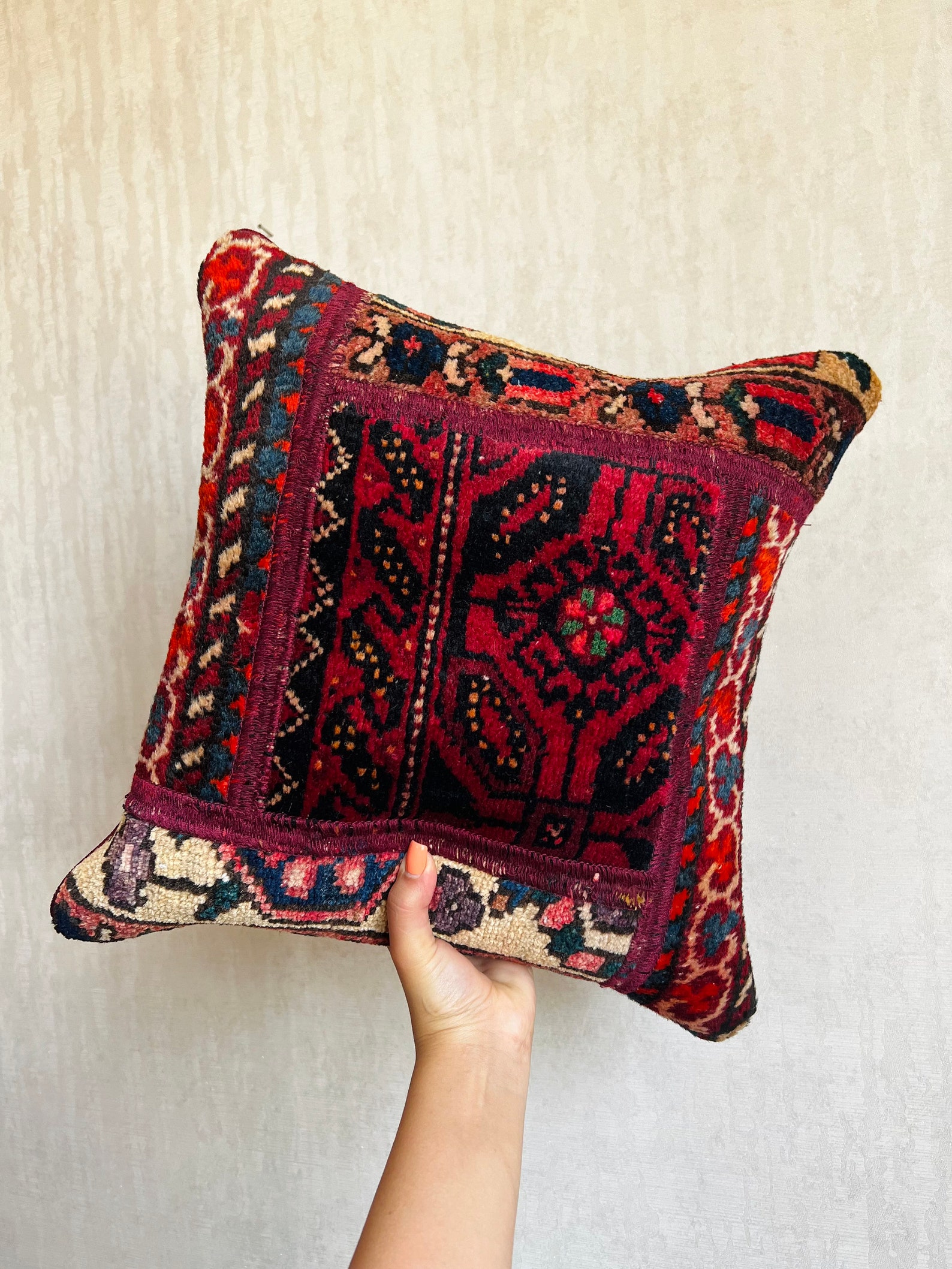 Persian Handmade Rug Pillow Etsy Canada