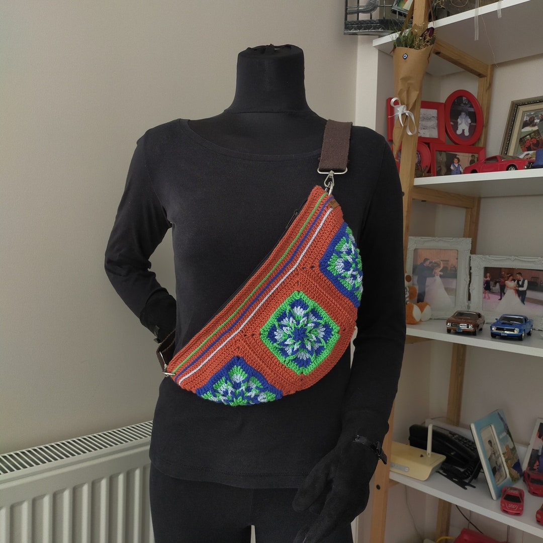 Freebag Crochet Bum Bag Crossbody Bag Festival Shoulder Etsy