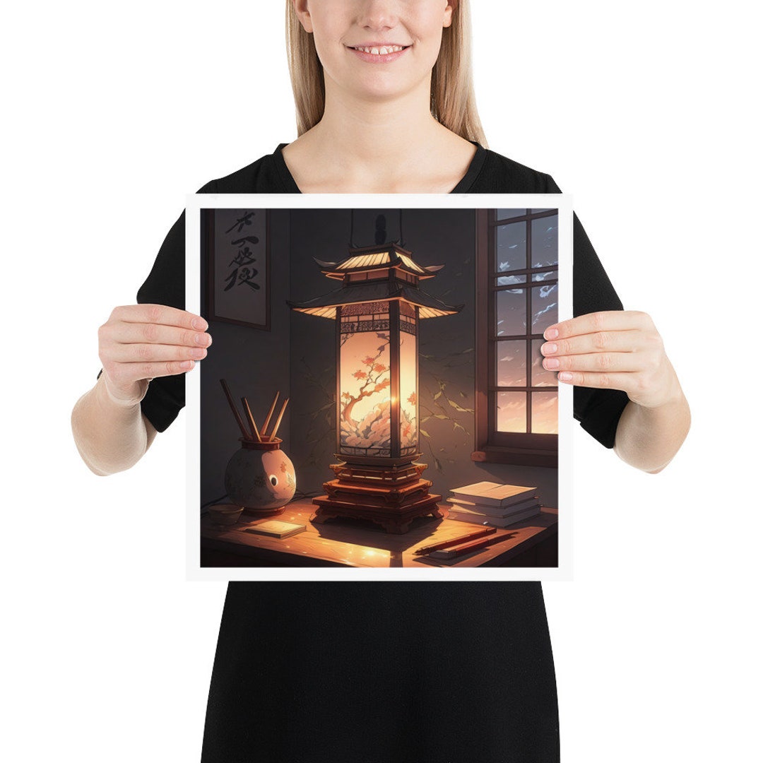 Japanese Lamp / Poster / Anime Style Art Etsy
