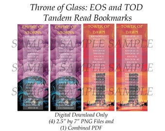 Throne of Glass Tandem Read Bookmark | Empire of Storms & Tower of Dawn | Digital Download