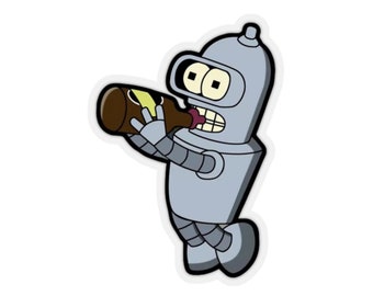 Futurama Baby Bender Sticker | Adorable Baby Bender Sticker | Futurama Art Decal | Futurama Sticker