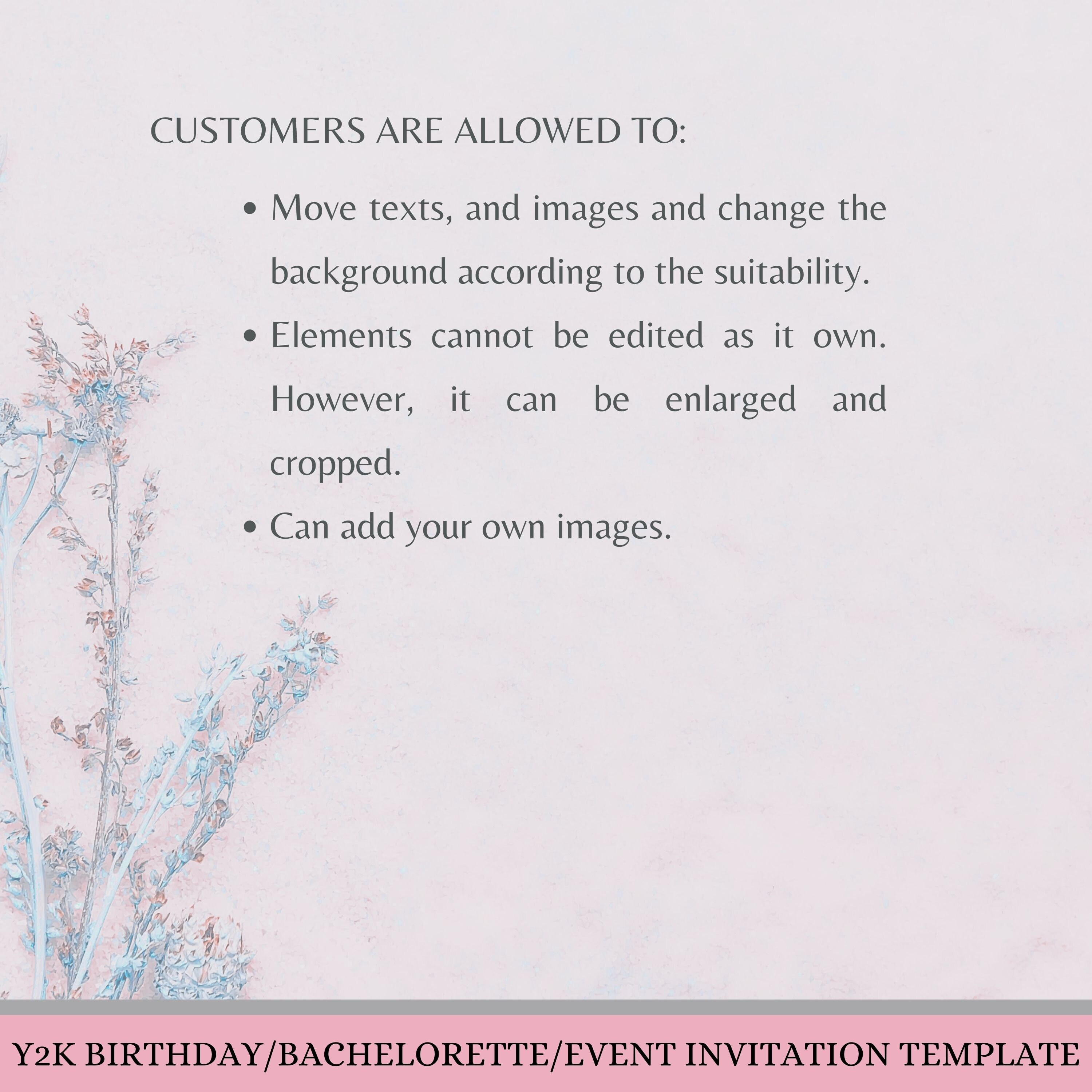 Y2k Editable Party Invitation Template, Y2k Bachelorette Invitation