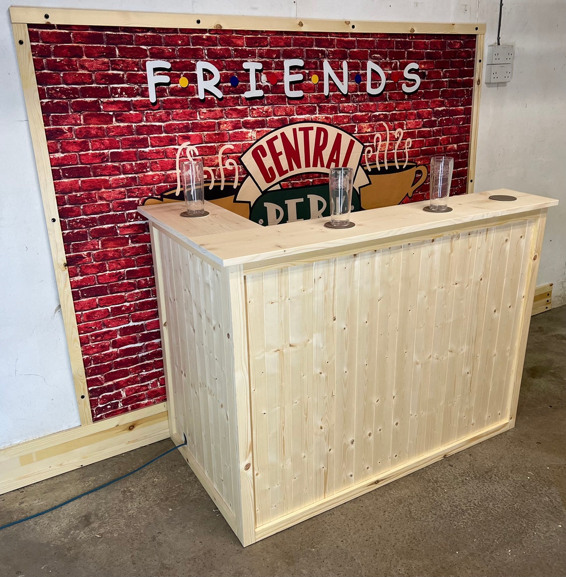 Wooden Indoor Home Bar Man Cave Bar, Indoor Pub, Drinks and Bar